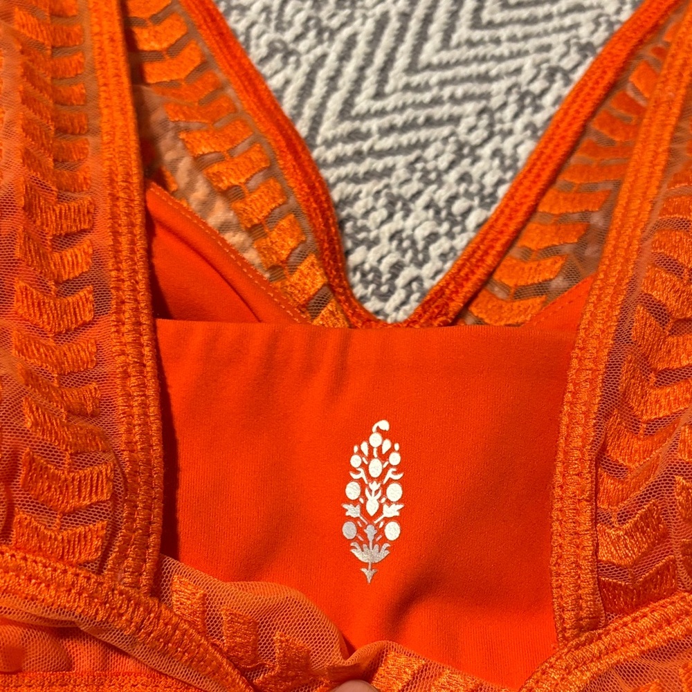 FP Movement by Free People Vibrant Orange Sports Bra - Picture 4 of 6